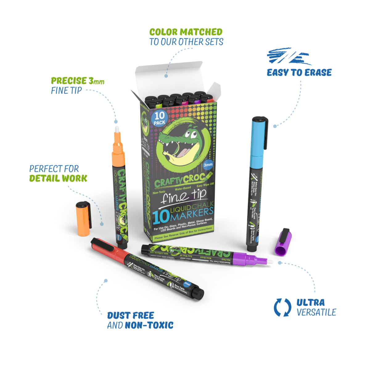 Liquid Chalk Pens, Pastel + Neon Chalk Markers