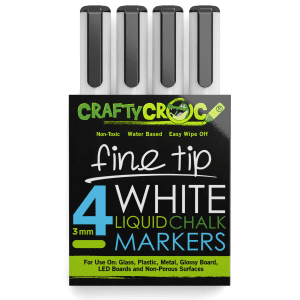 MoodClue - White Liquid Chalk Marker - Set of 4 – EcoFriendlyCrafts